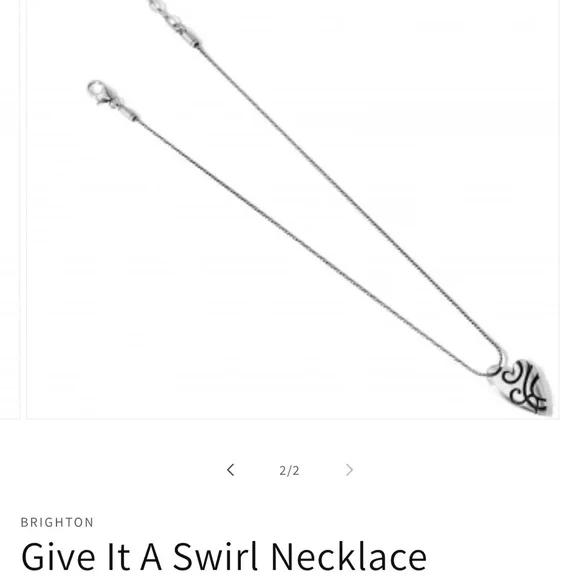 Brighton Swirl Silver Heart Necklace 🩶 - Picture 5 of 6